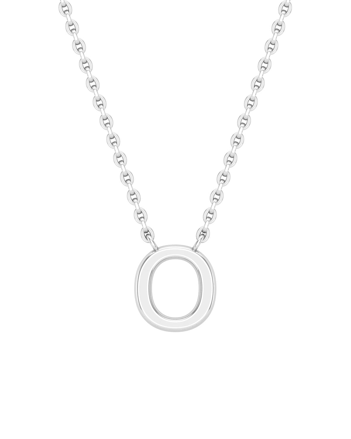 Collier Lettres en Or Blanc