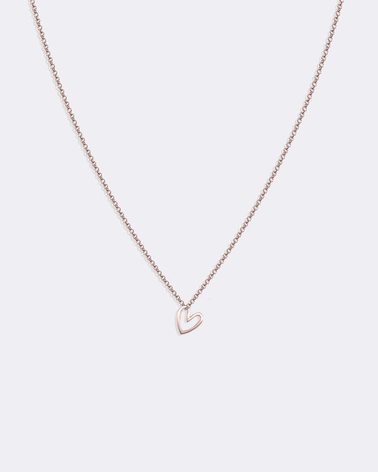 Rose gold Open heart necklace