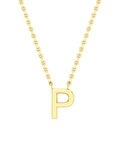 Collier lettres en or jaune