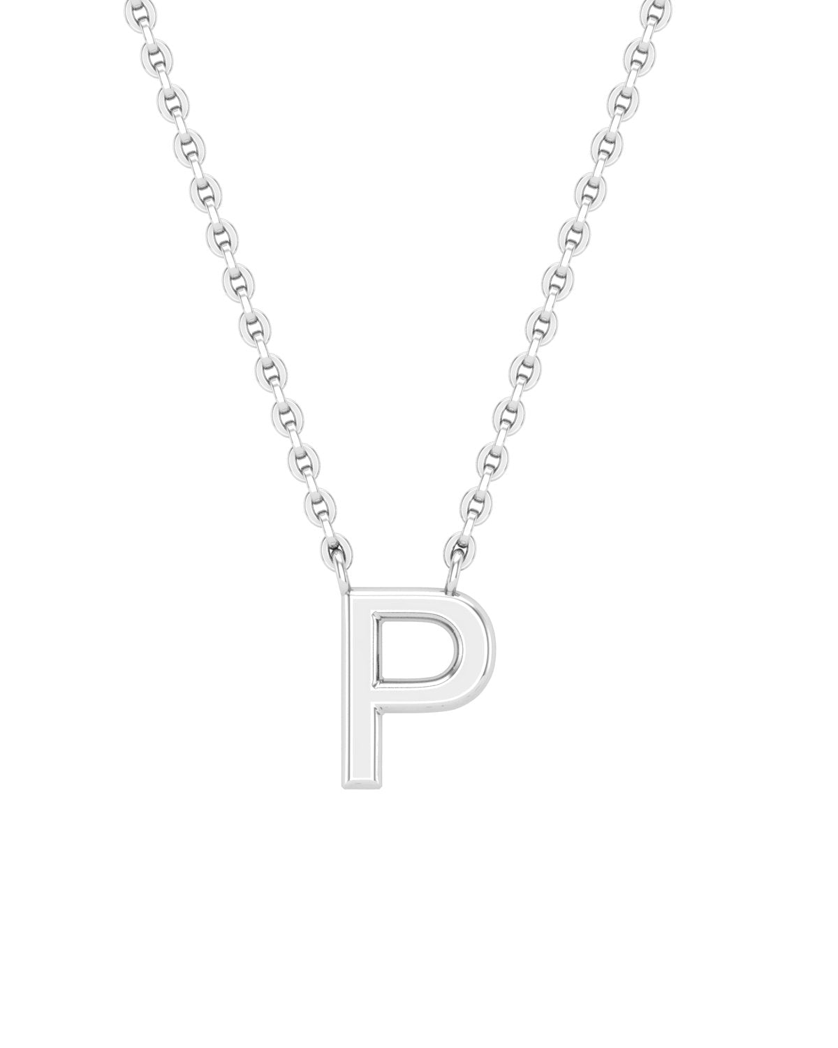 Collier Lettres en Or Blanc