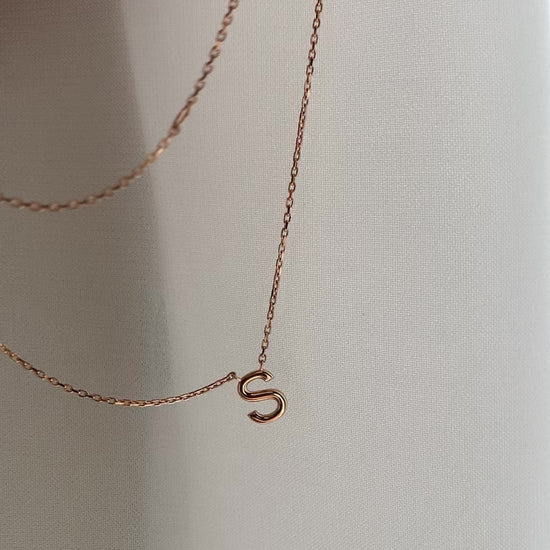 Rose gold Letters necklace