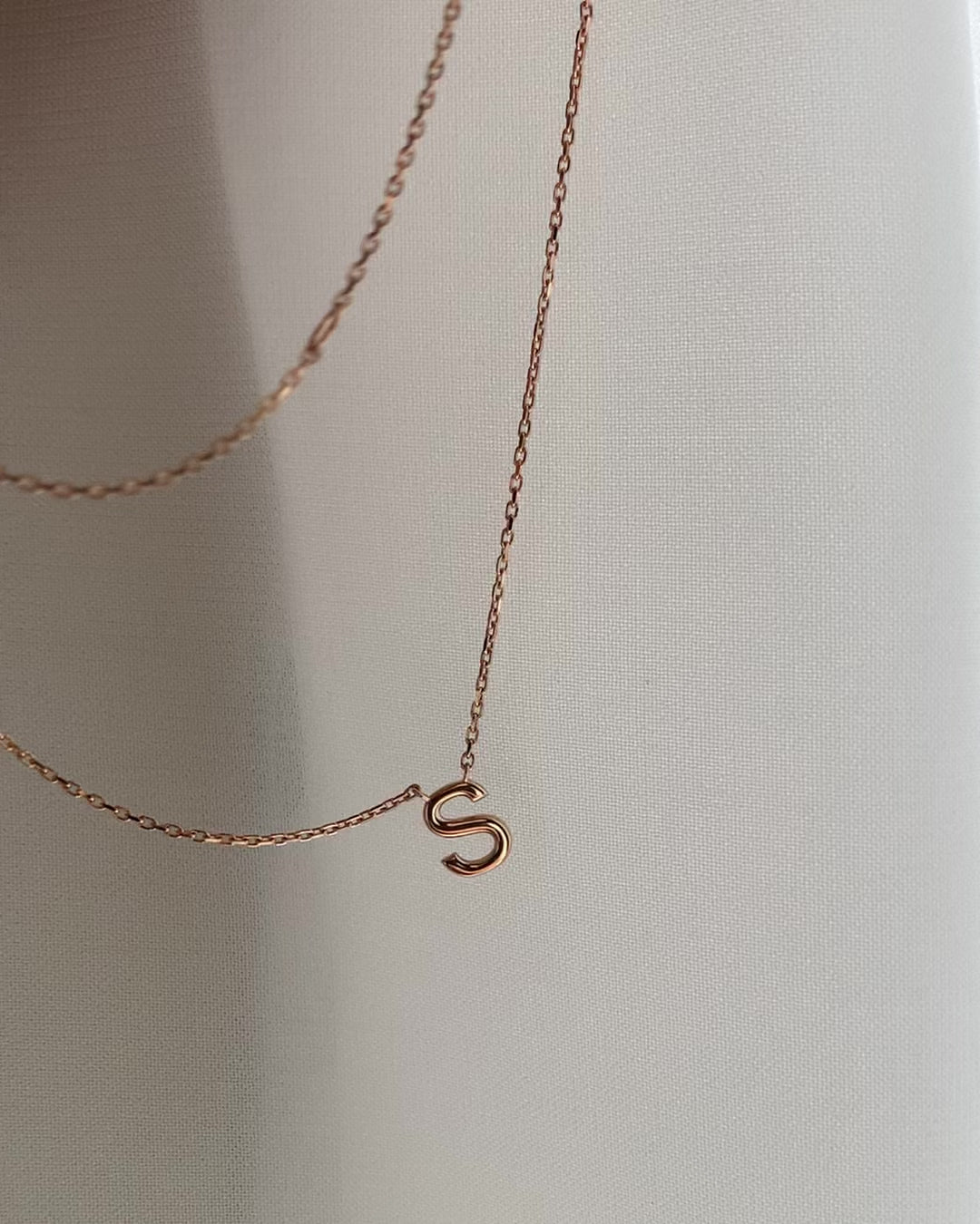 Rose gold Letters necklace