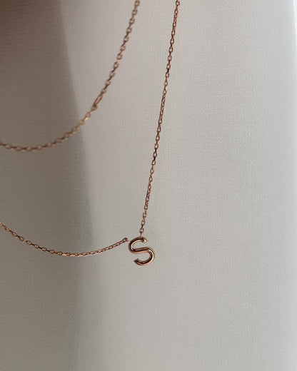 Rose gold Letters necklace