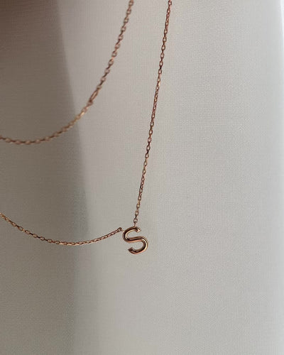 Rose gold Letters necklace