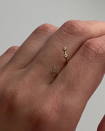 Yellow gold constellation earrings