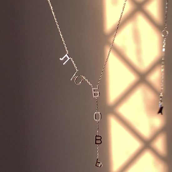 White gold ЛЮБОВЬ necklace