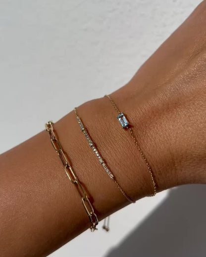 Rose gold My color sky topaz bracelet