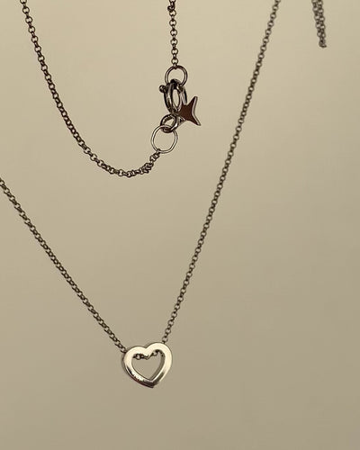 White gold Heart necklace