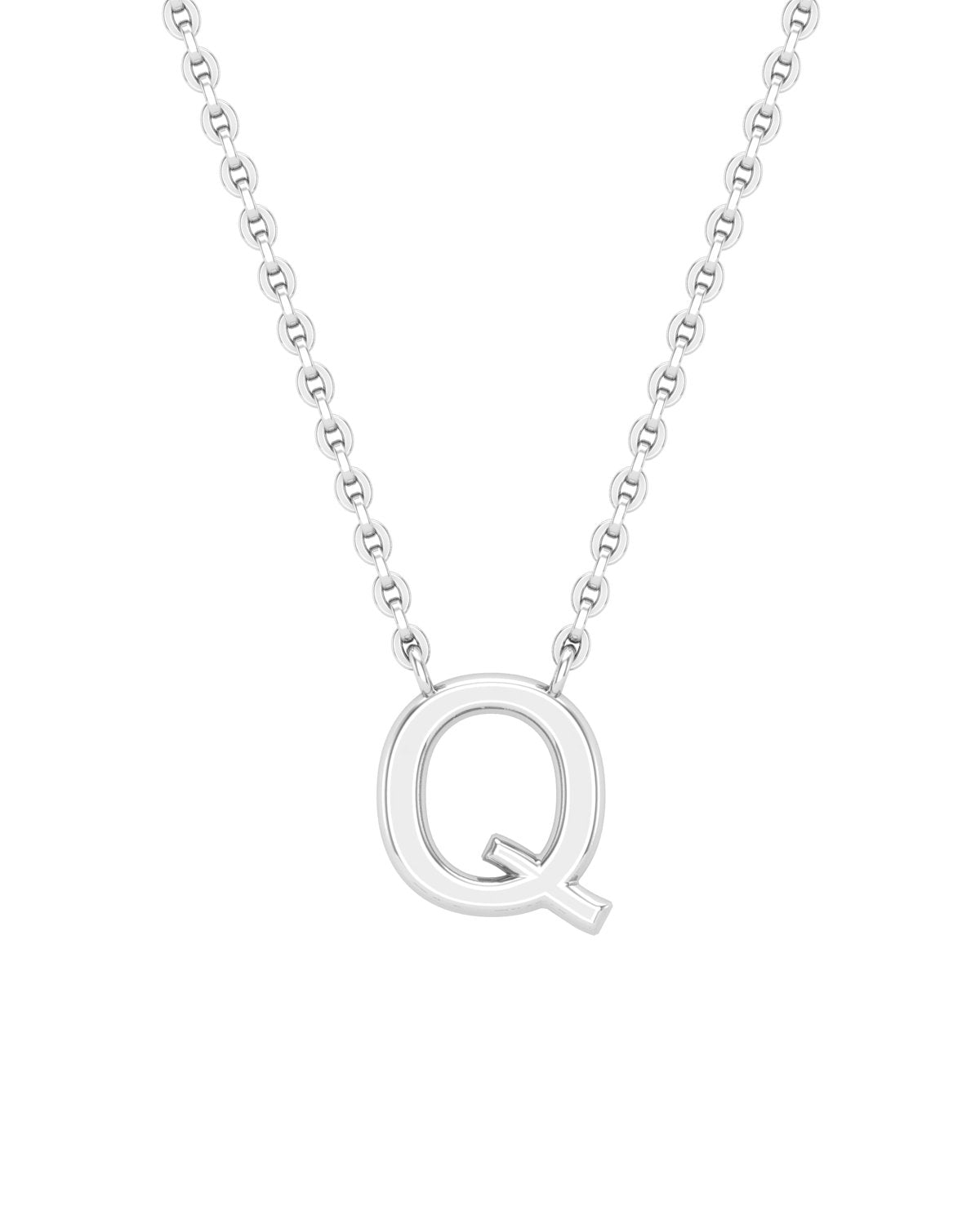 Collier Lettres en Or Blanc