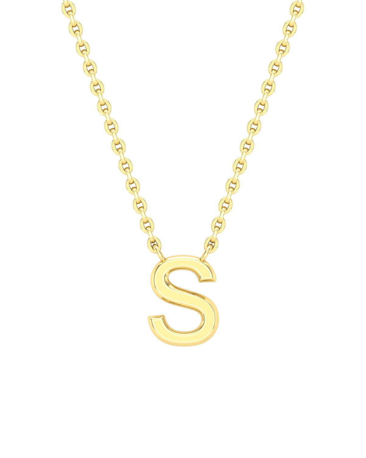 Collier lettres en or jaune