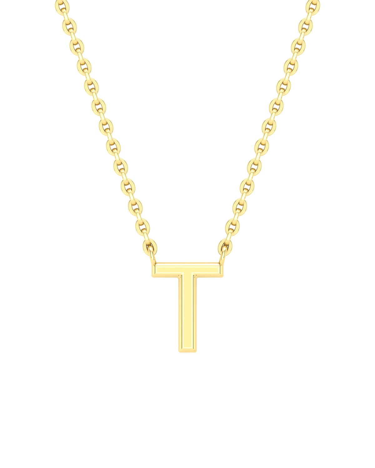 Collier lettres en or jaune