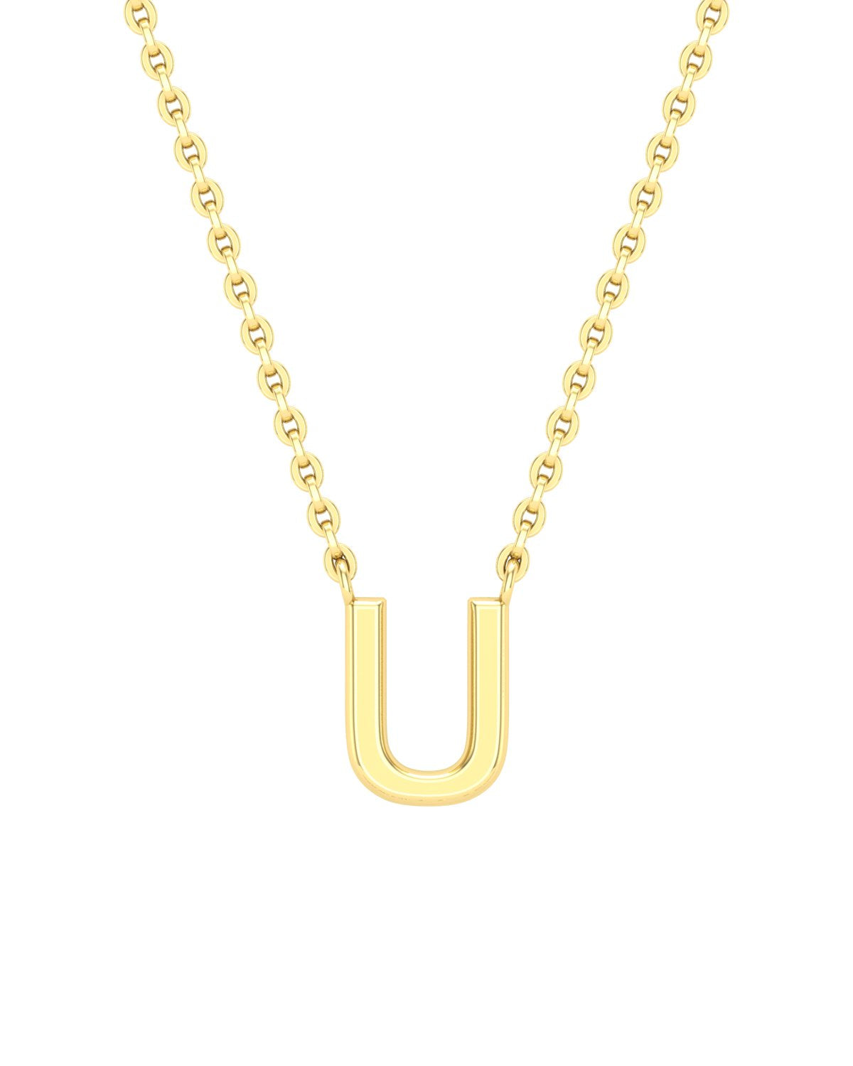 Collier lettres en or jaune