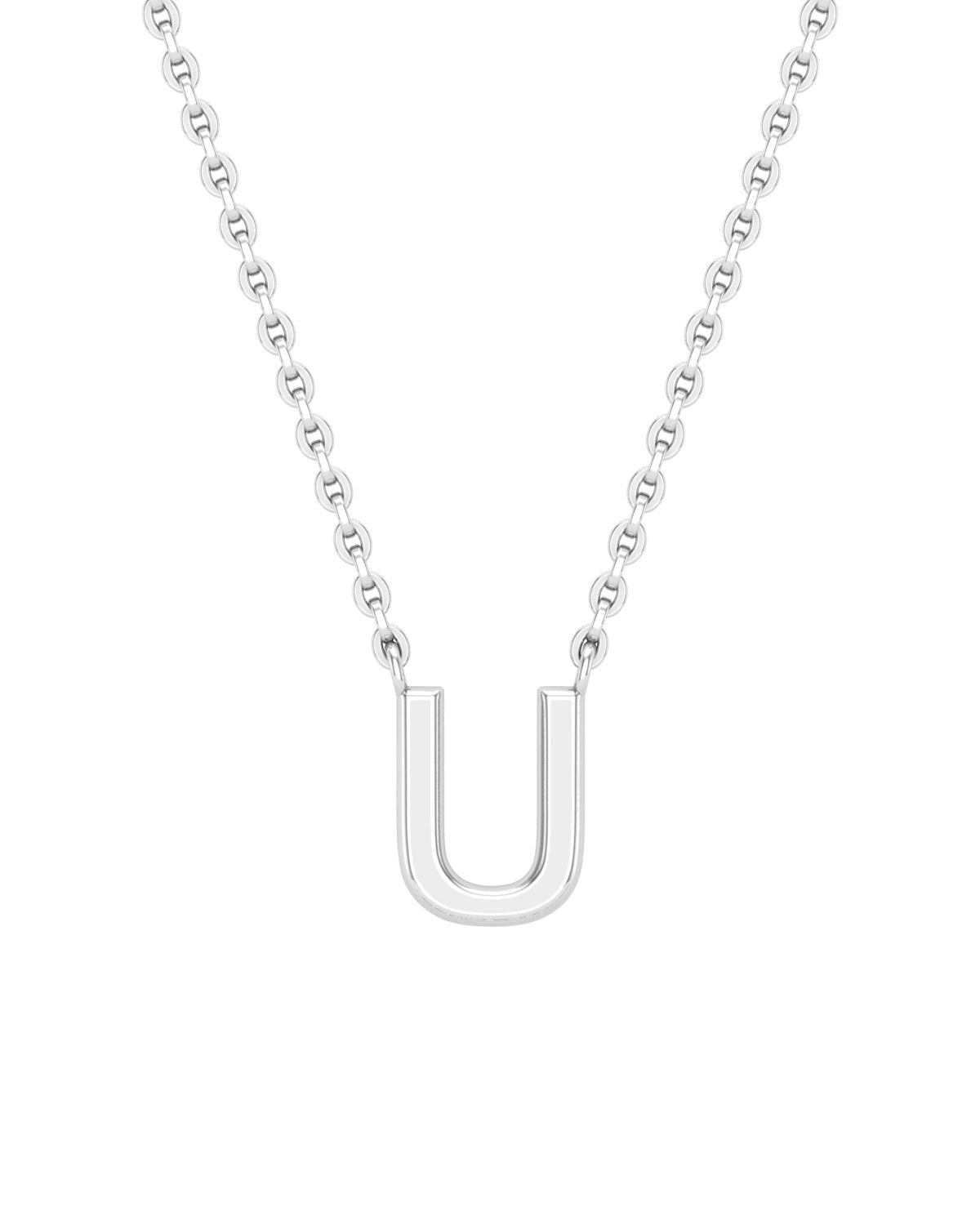 Collier Lettres en Or Blanc