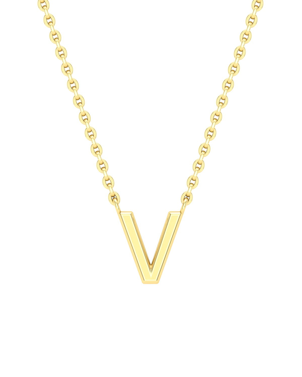 Collier lettres en or jaune