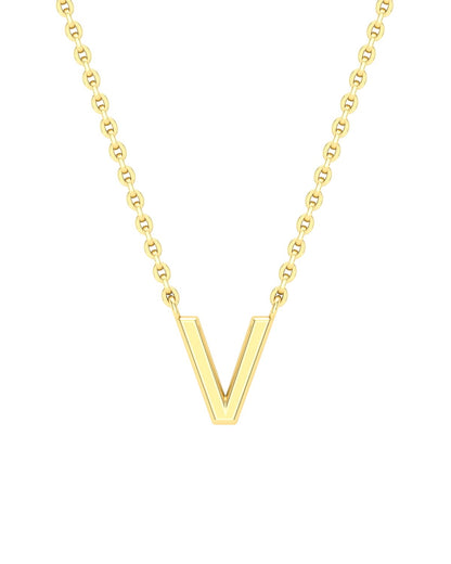 Collier lettres en or jaune