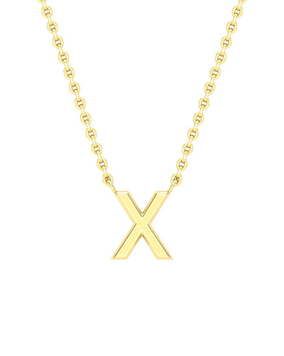 Collier lettres en or jaune