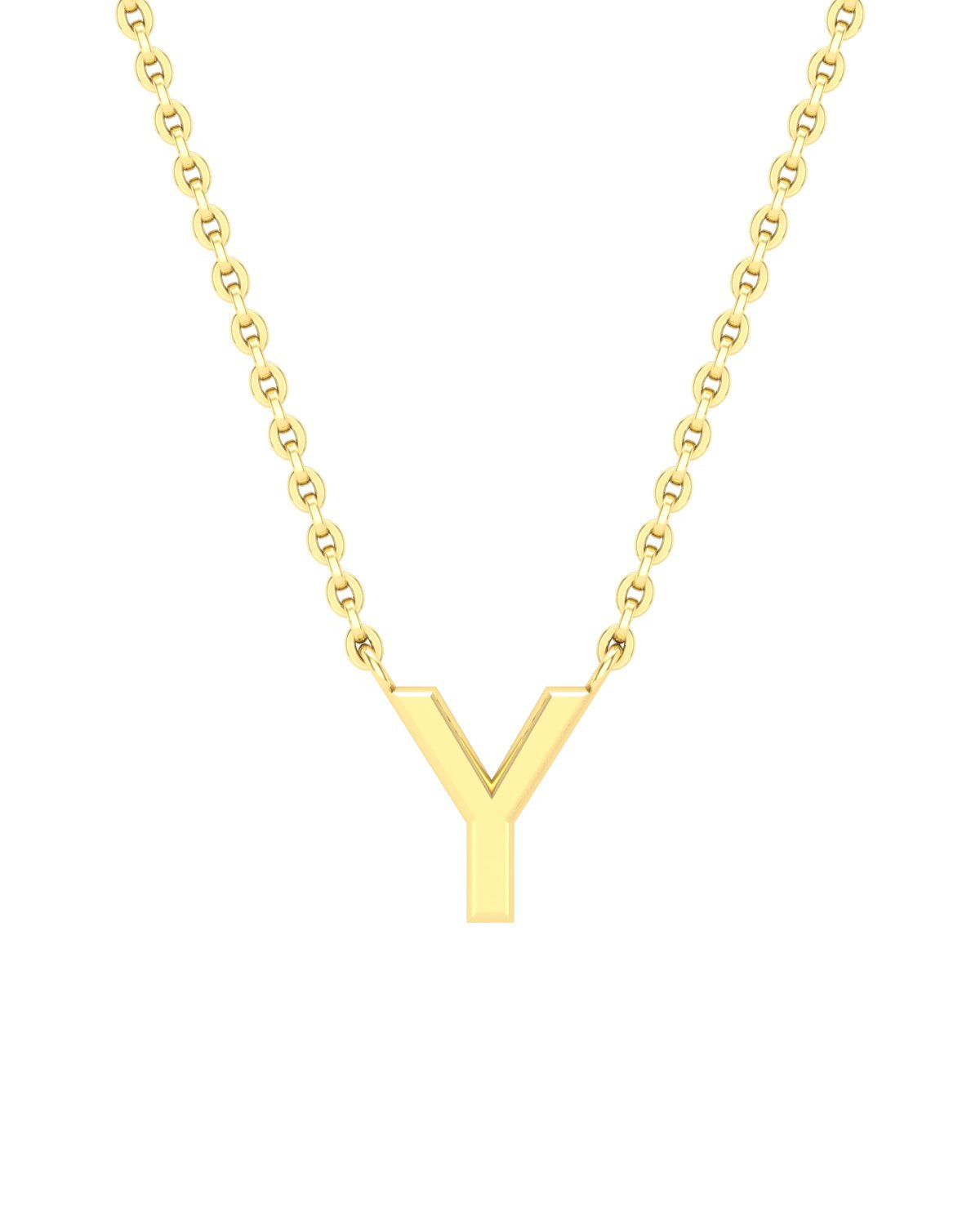 Collier lettres en or jaune