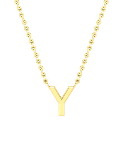 Collier lettres en or jaune