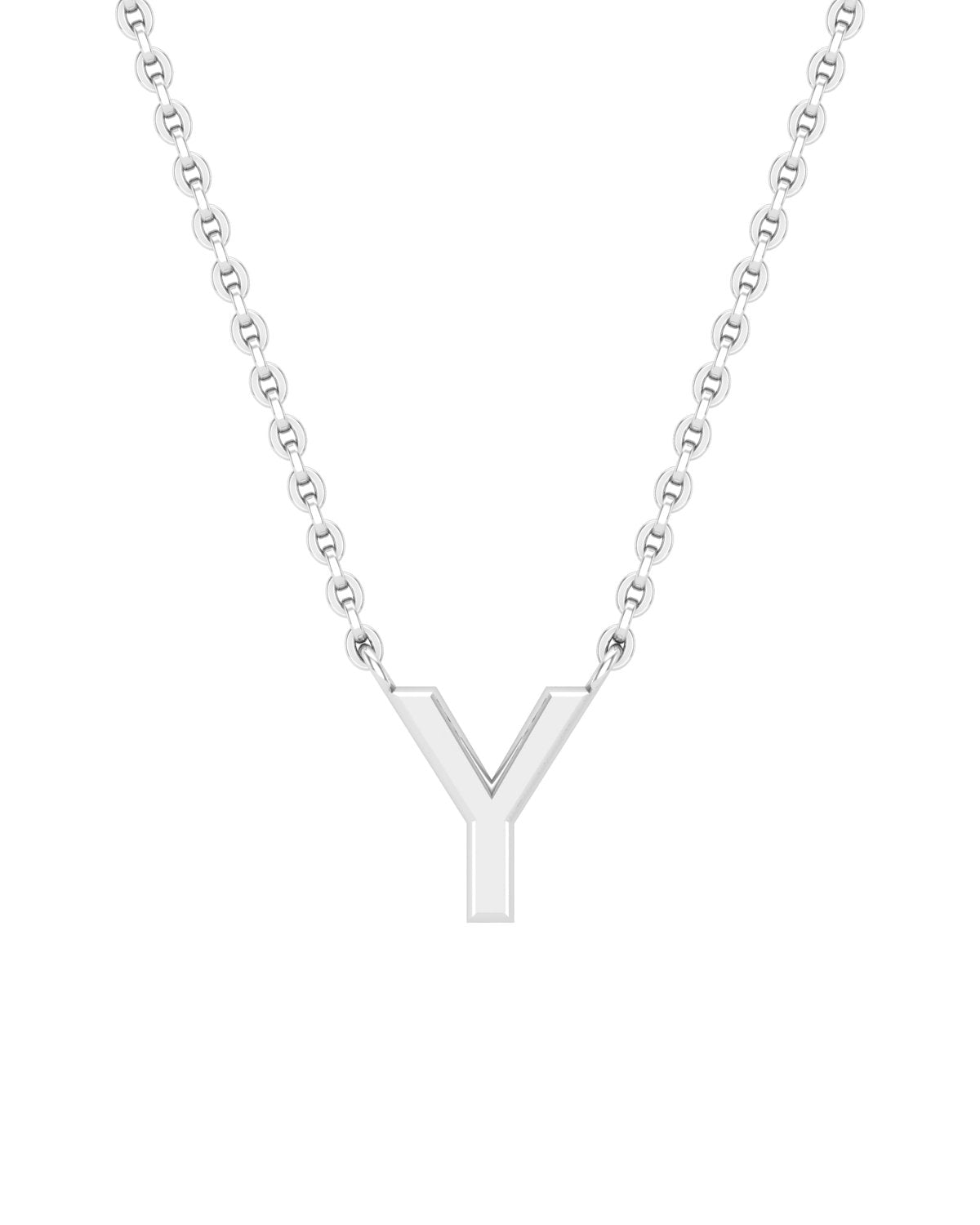 Collier Lettres en Or Blanc