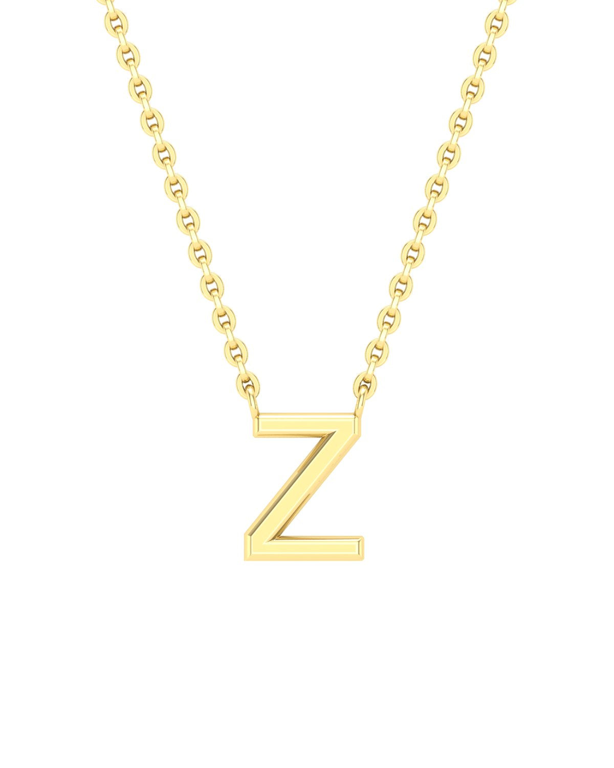 Collier lettres en or jaune