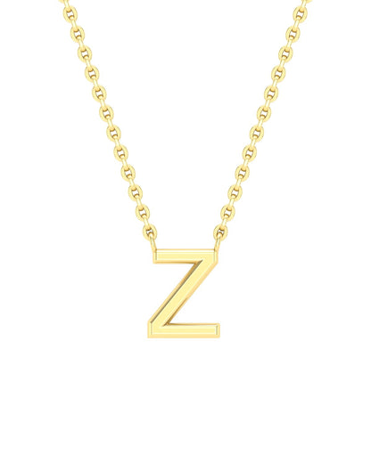 Collier lettres en or jaune