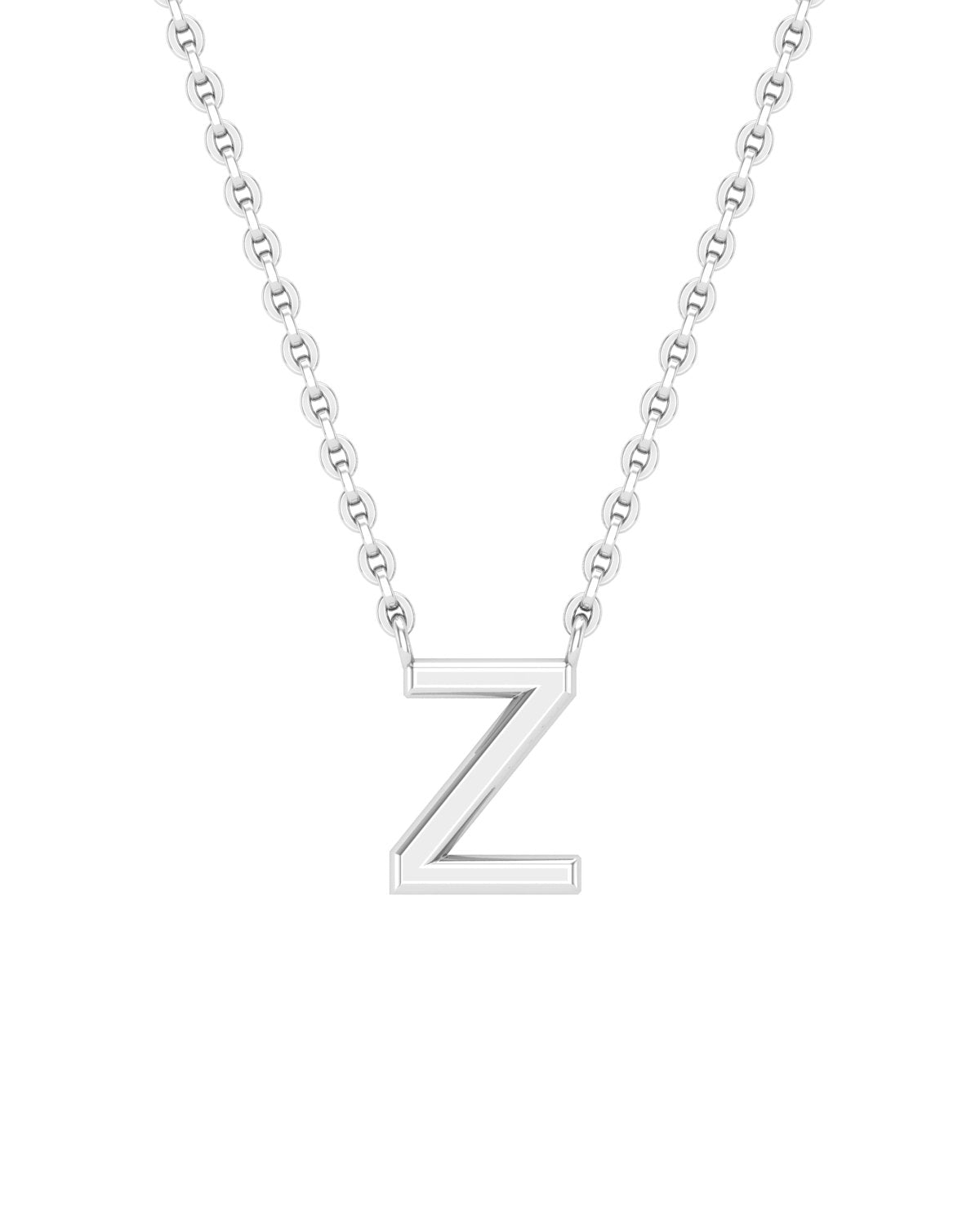 Collier Lettres en Or Blanc
