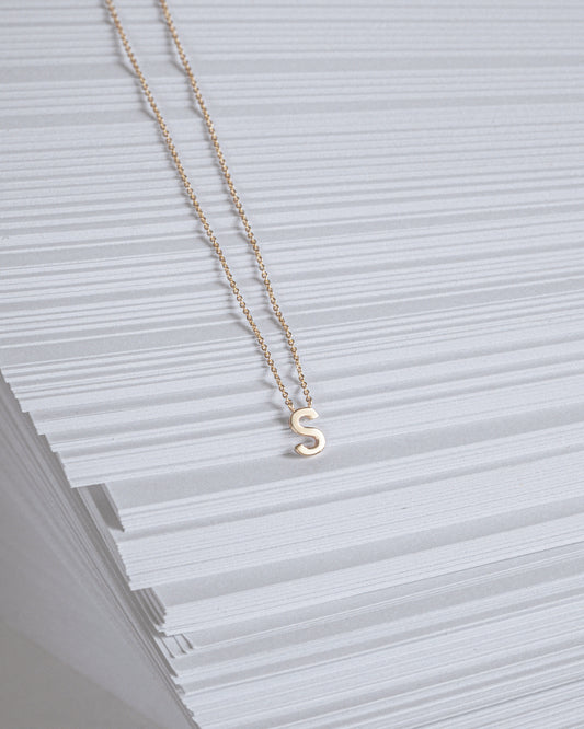 Yellow gold Letters necklace