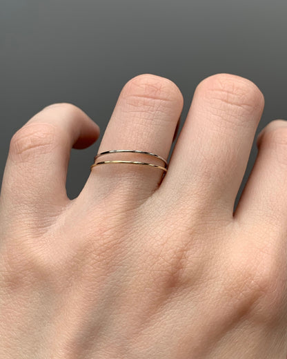 Bague la plus simple en or blanc